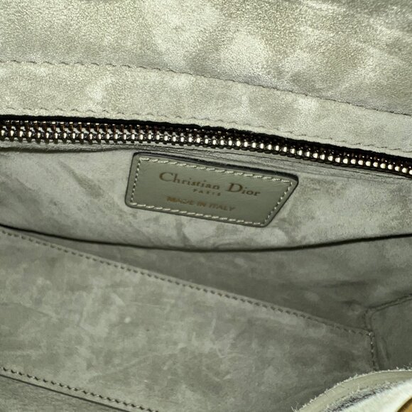 Christian Dior Green Crinkled Patent Cannage Lucky Badges My Lady Dior Bag - Picture 10 of 12